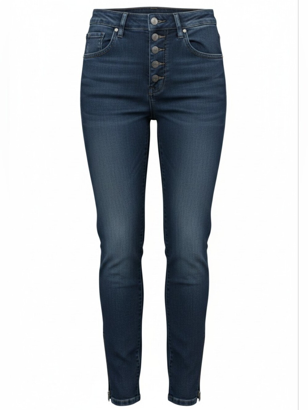 FREE PEOPLE Button Fly Ankle Zip Skinny Jeans Medium Wash Size 25